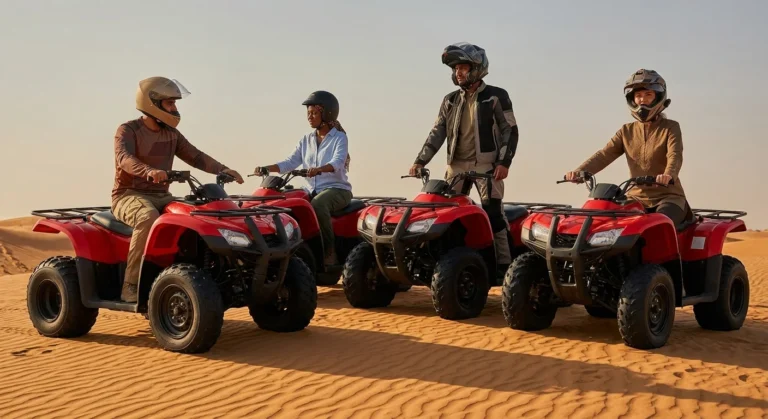 Quad bike adventure across the Dubai desert dunes
